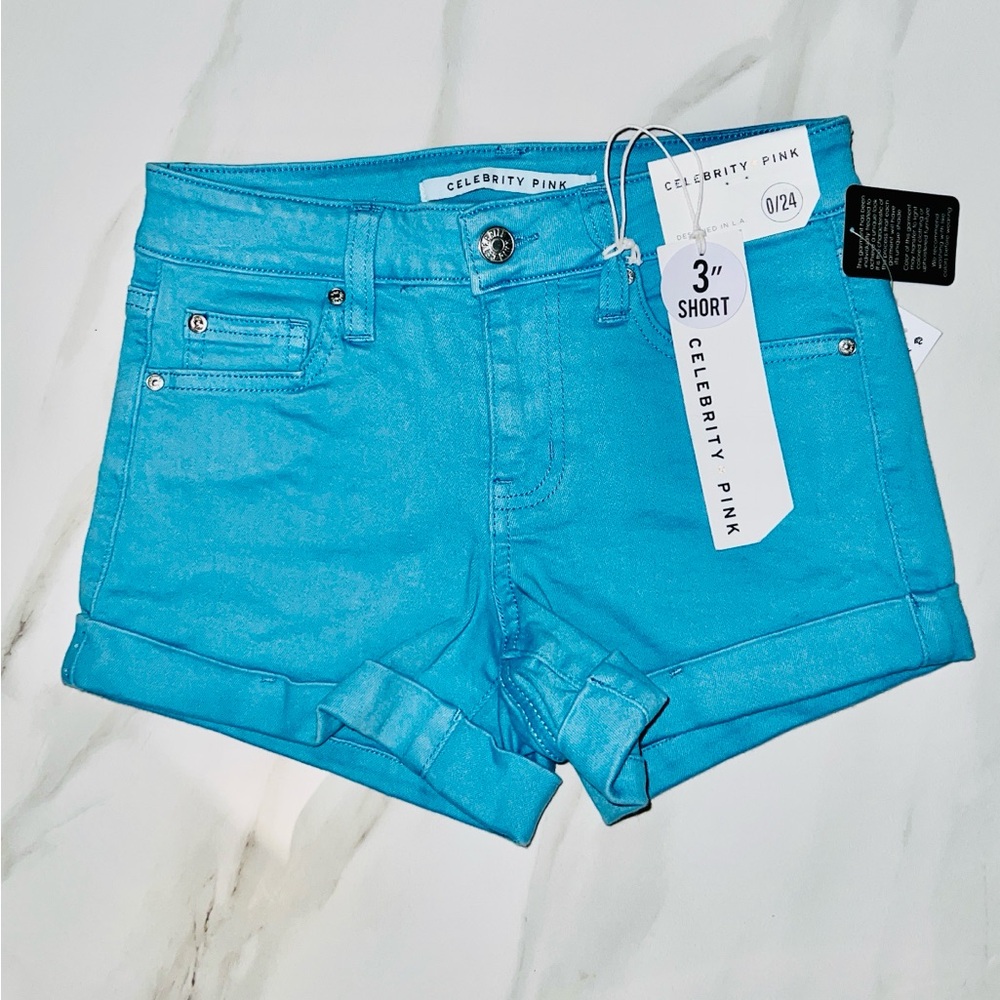 Celebrity Pink Cuffed Shorts sizes in stock 0/24, 1/25, 3/26 or 5/27, 11/30